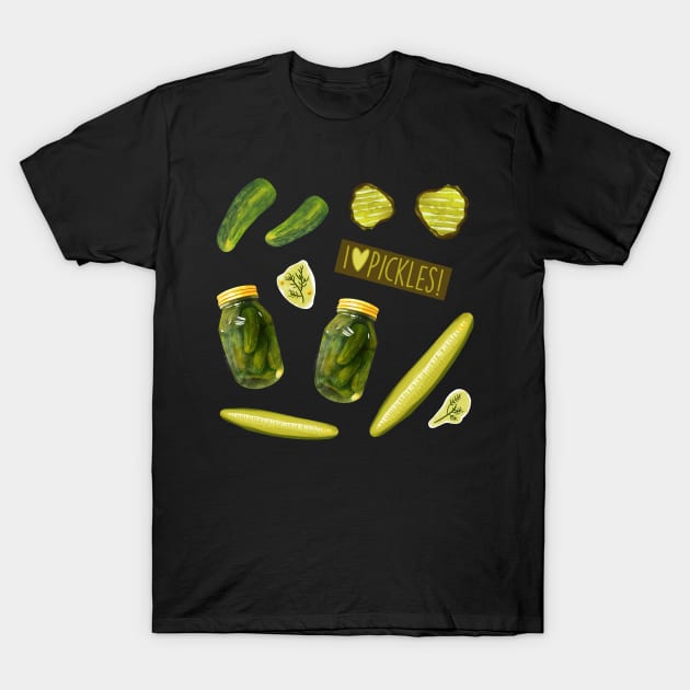 I Heart Pickles! T-Shirt by Christine204